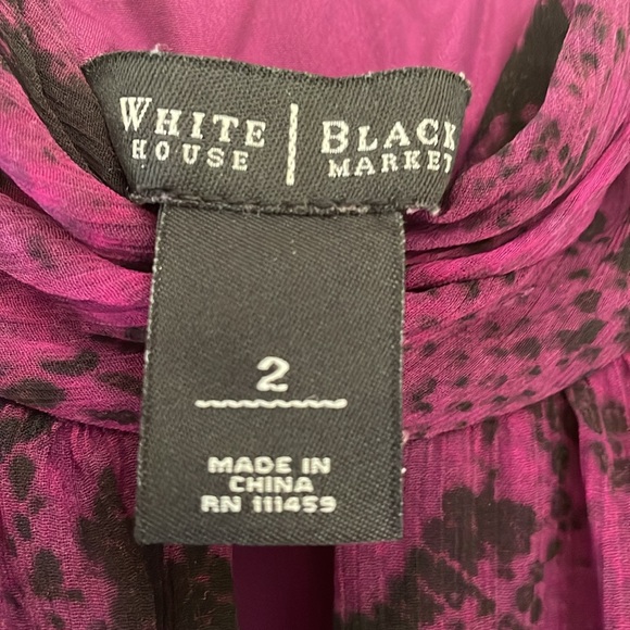 Purple snake/python print dress by White House/Black Market size 2 - Picture 3 of 8